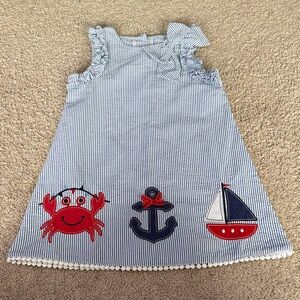 Good Lad Nautical Blue Dress with Appliques